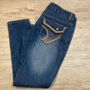 Rue21 Blue Ankle Cropped Jeans with Stylish Stitching